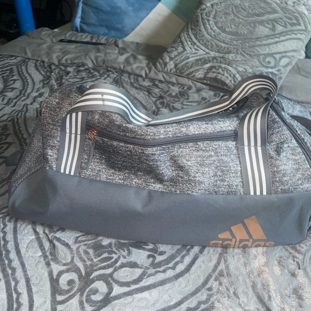 Adidas Gray Duffel Bag
